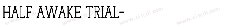 Half Awake Trial字体转换